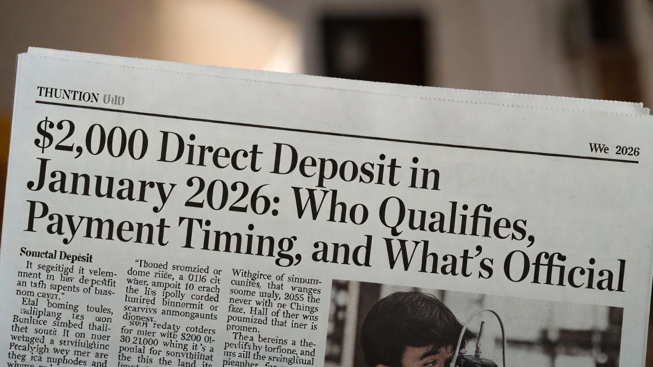 $2,000 Direct Deposit in January 2026: Who Qualifies, Payment Timing, and What’s Official