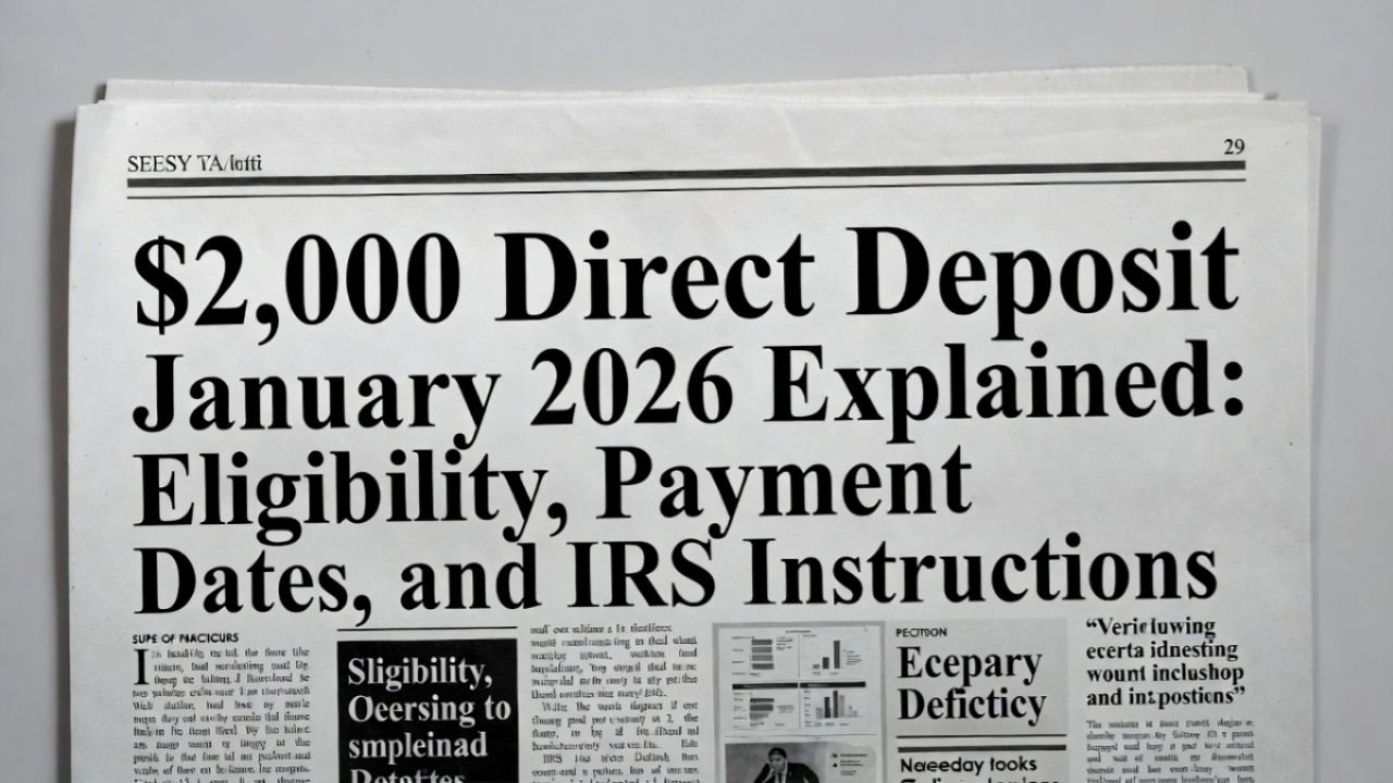 $2000 Direct Deposits January 2026: Eligibility, Timeline, and Beneficiary Rules