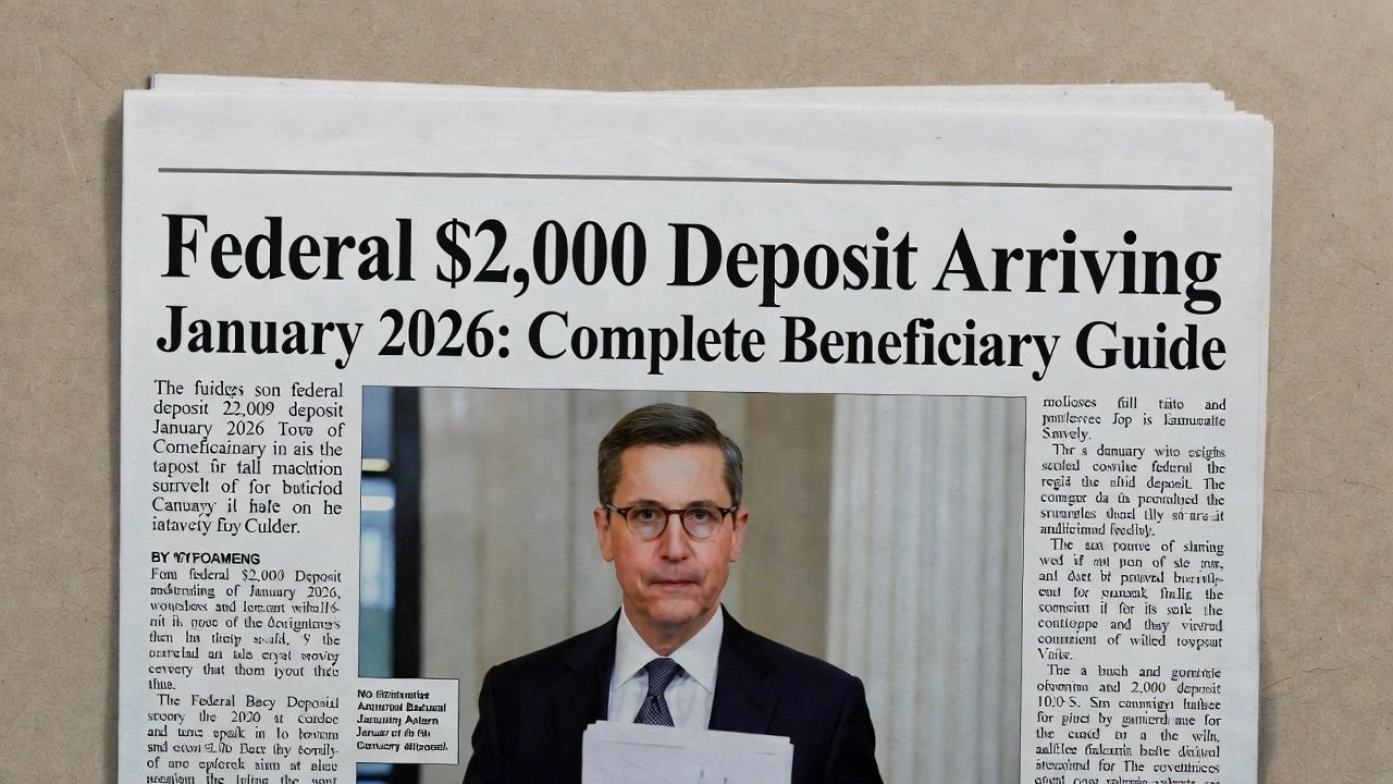 Federal $2,000 Deposit Arriving January 2026: Complete Beneficiary Guide