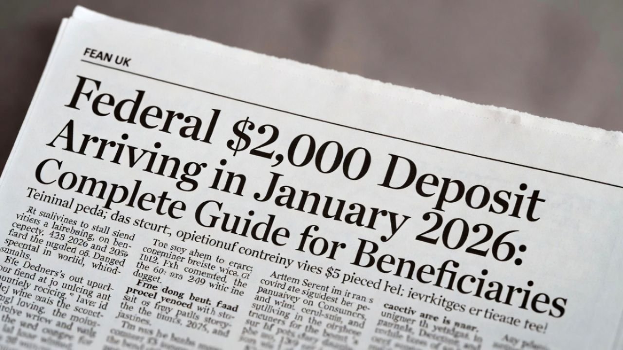 Federal $2,000 Deposit Arriving in January 2026: Complete Guide for Beneficiaries