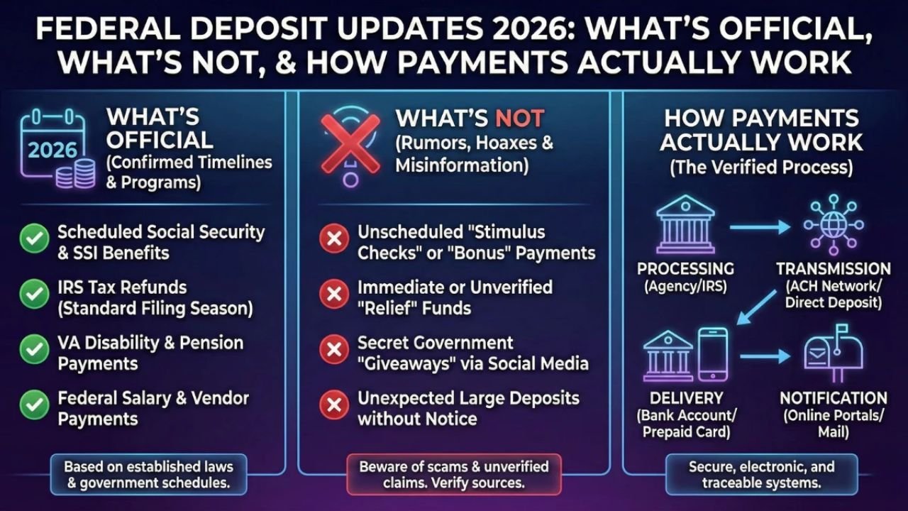 Federal Deposit Updates 2026: What’s Official, What’s Not, and How Payments Actually Work