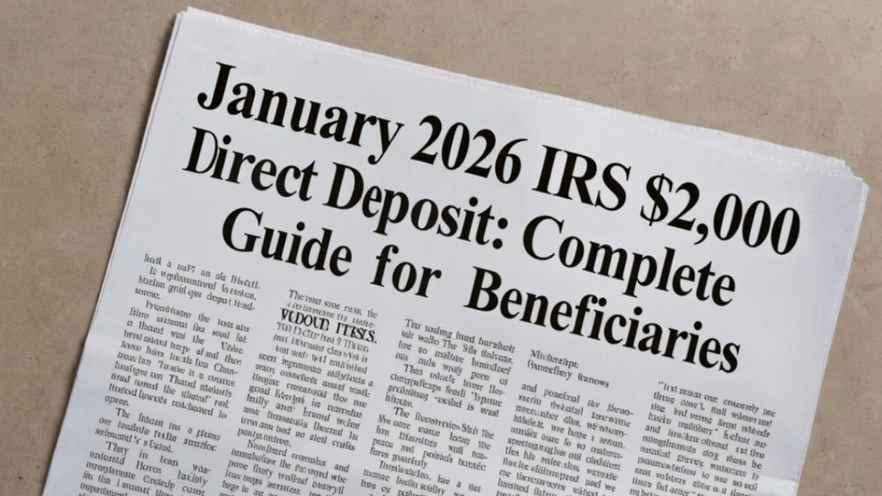 January 2026 IRS $2,000 Direct Deposit: Complete Guide for Beneficiaries